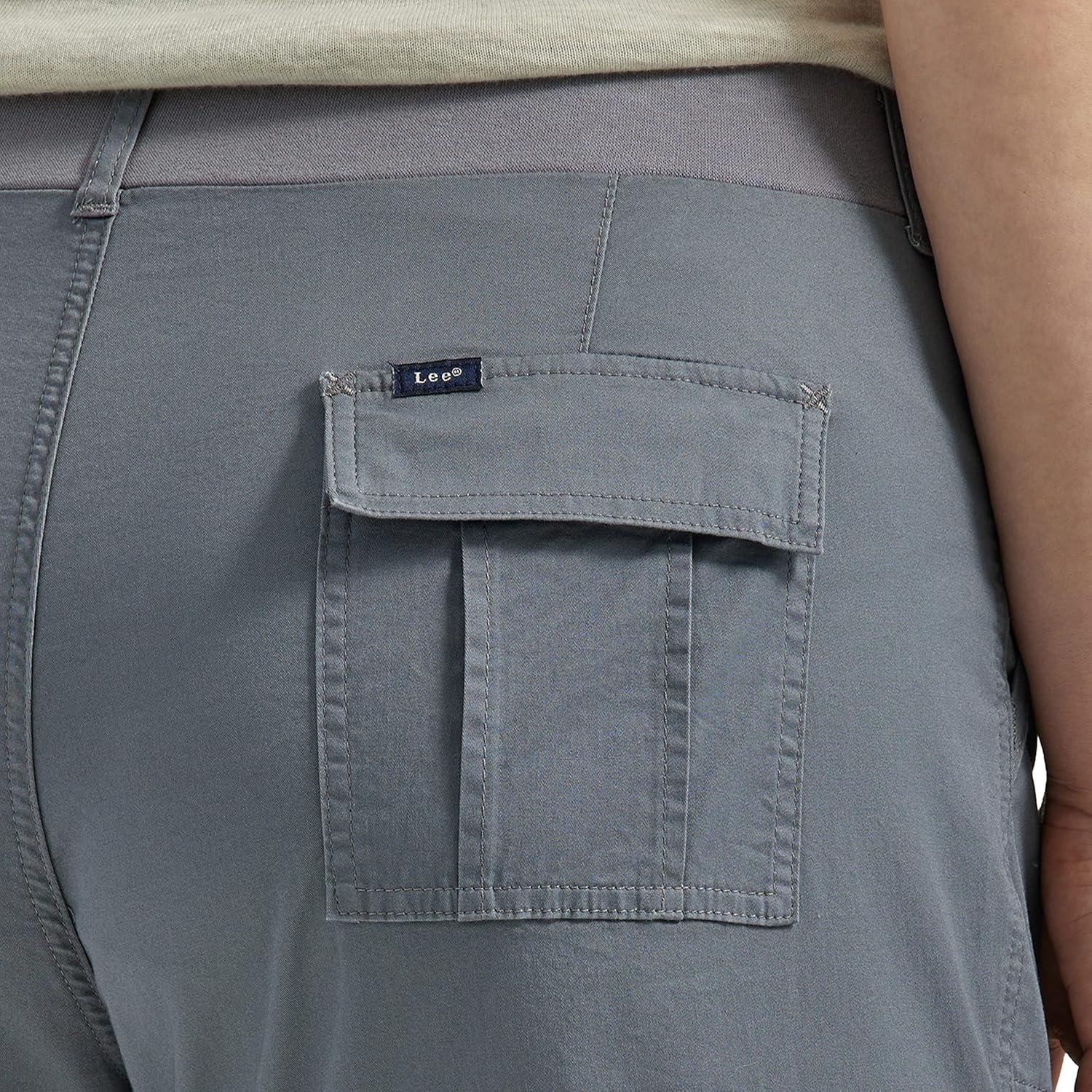 imageLee Womens Plus Size Flextogo MidRise Relaxed Fit Cargo Capri PantTech Gray