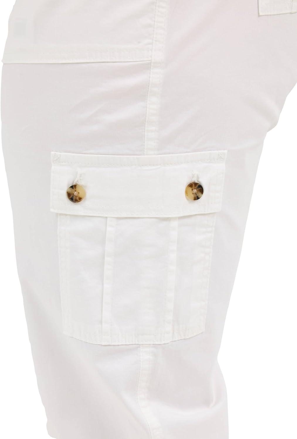 imageLee Womens Plus Size Flextogo MidRise Relaxed Fit Cargo Capri PantWhite