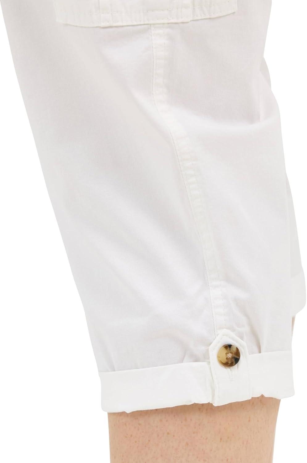 imageLee Womens Plus Size Flextogo MidRise Relaxed Fit Cargo Capri PantWhite