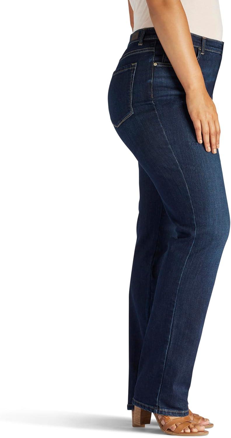 imageLee Womens Plus Size Instantly Slims Classic Relaxed Fit Monroe Straight Leg JeanEllis