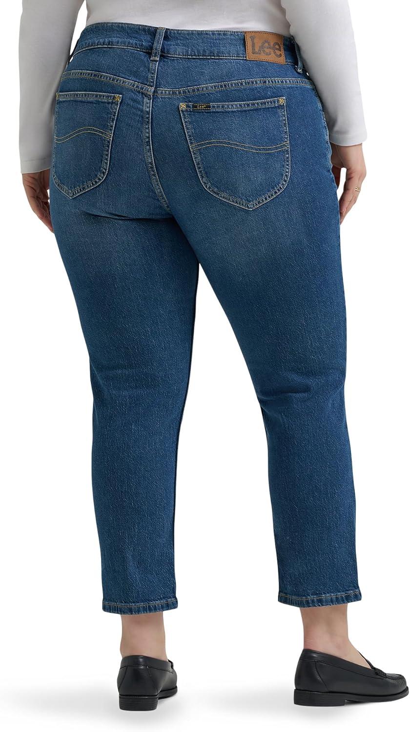 imageLee Womens Plus Size Legendary 26 Straight Crop JeanIndigo Quilt