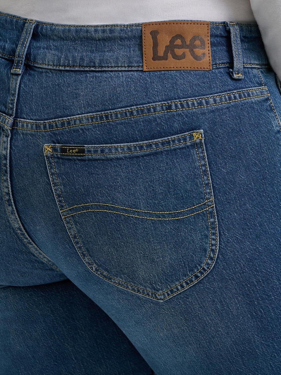 imageLee Womens Plus Size Legendary 26 Straight Crop JeanIndigo Quilt