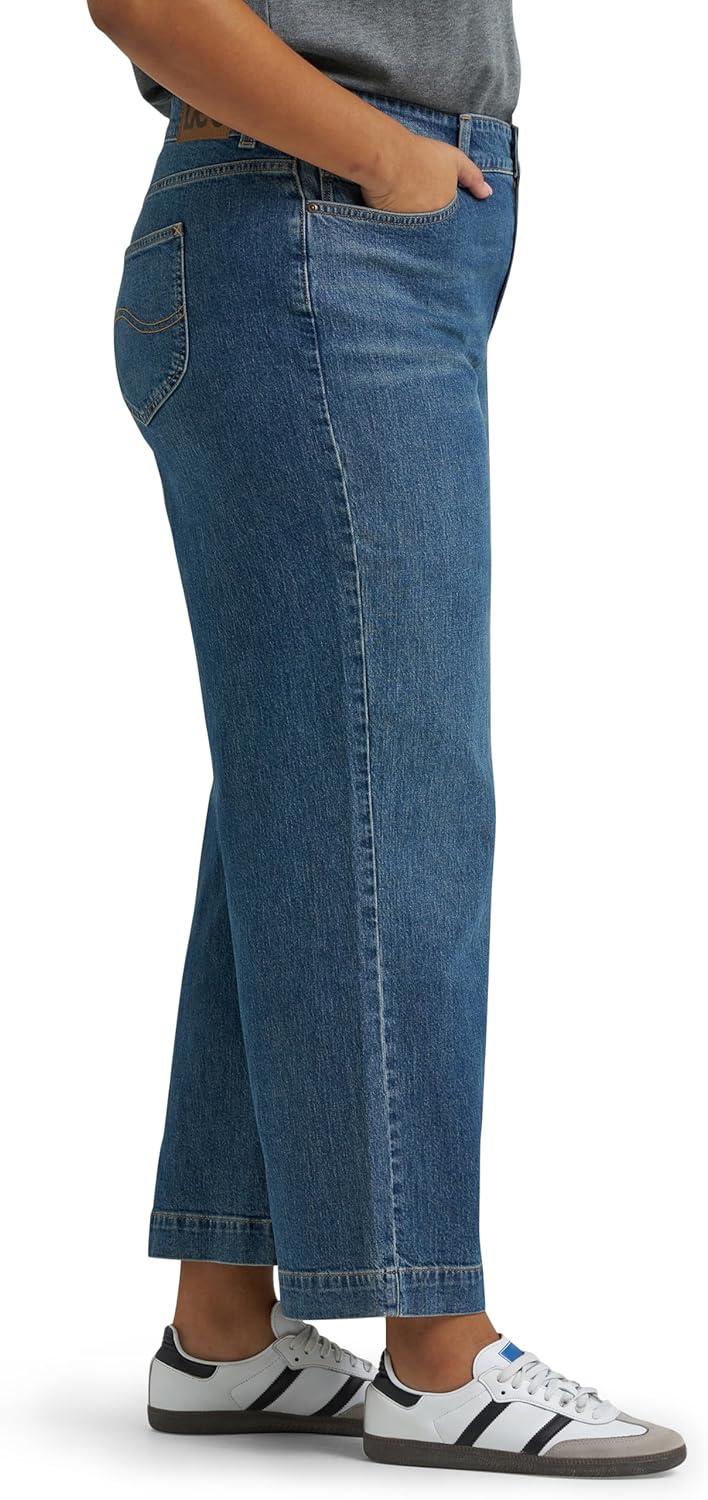 imageLee Womens Plus Size Legendary 26 Wide Leg Crop JeanEat It Up