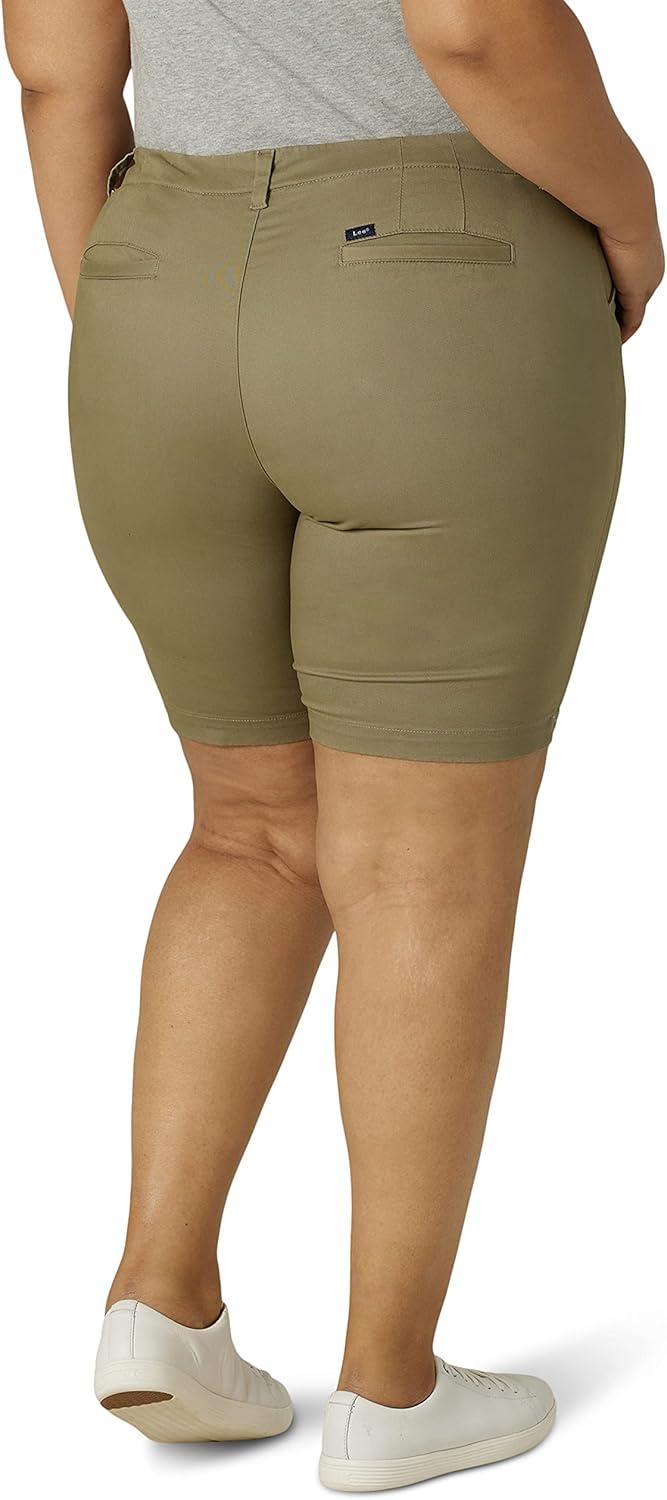 imageLee Womens Plus Size Legendary 9 Chino Bermuda ShortDeep Lichen Green
