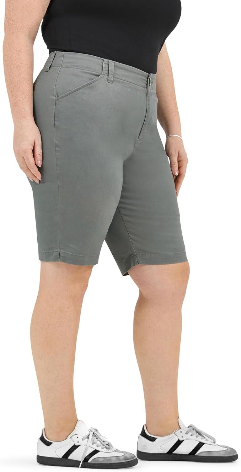 imageLee Womens Plus Size Legendary 9 Chino Bermuda ShortFort Green