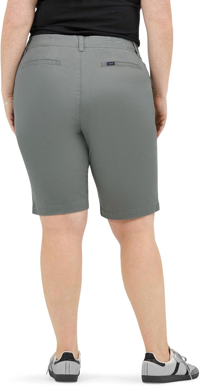 imageLee Womens Plus Size Legendary 9 Chino Bermuda ShortFort Green