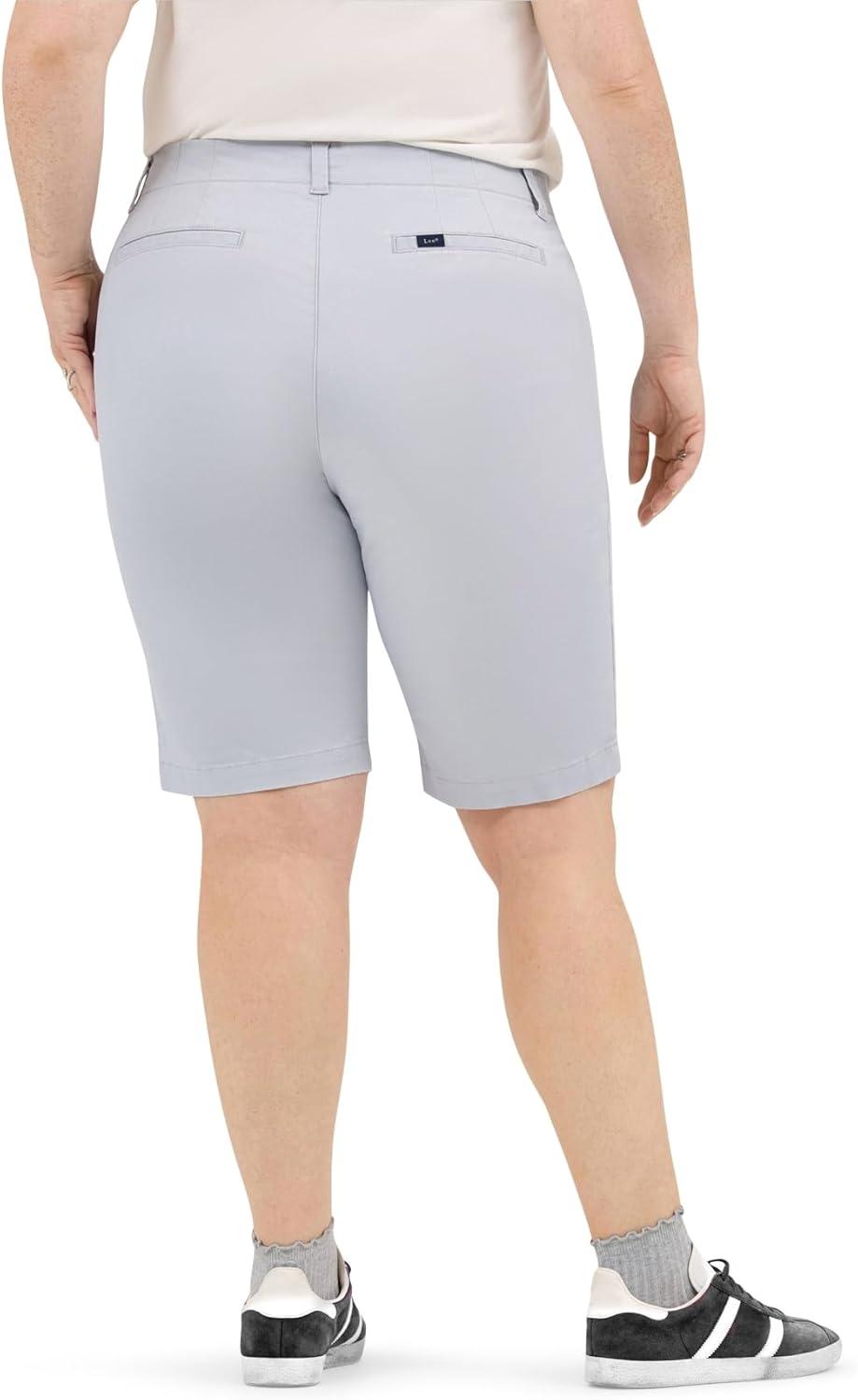 imageLee Womens Plus Size Legendary 9 Chino Bermuda ShortMaterial Gray