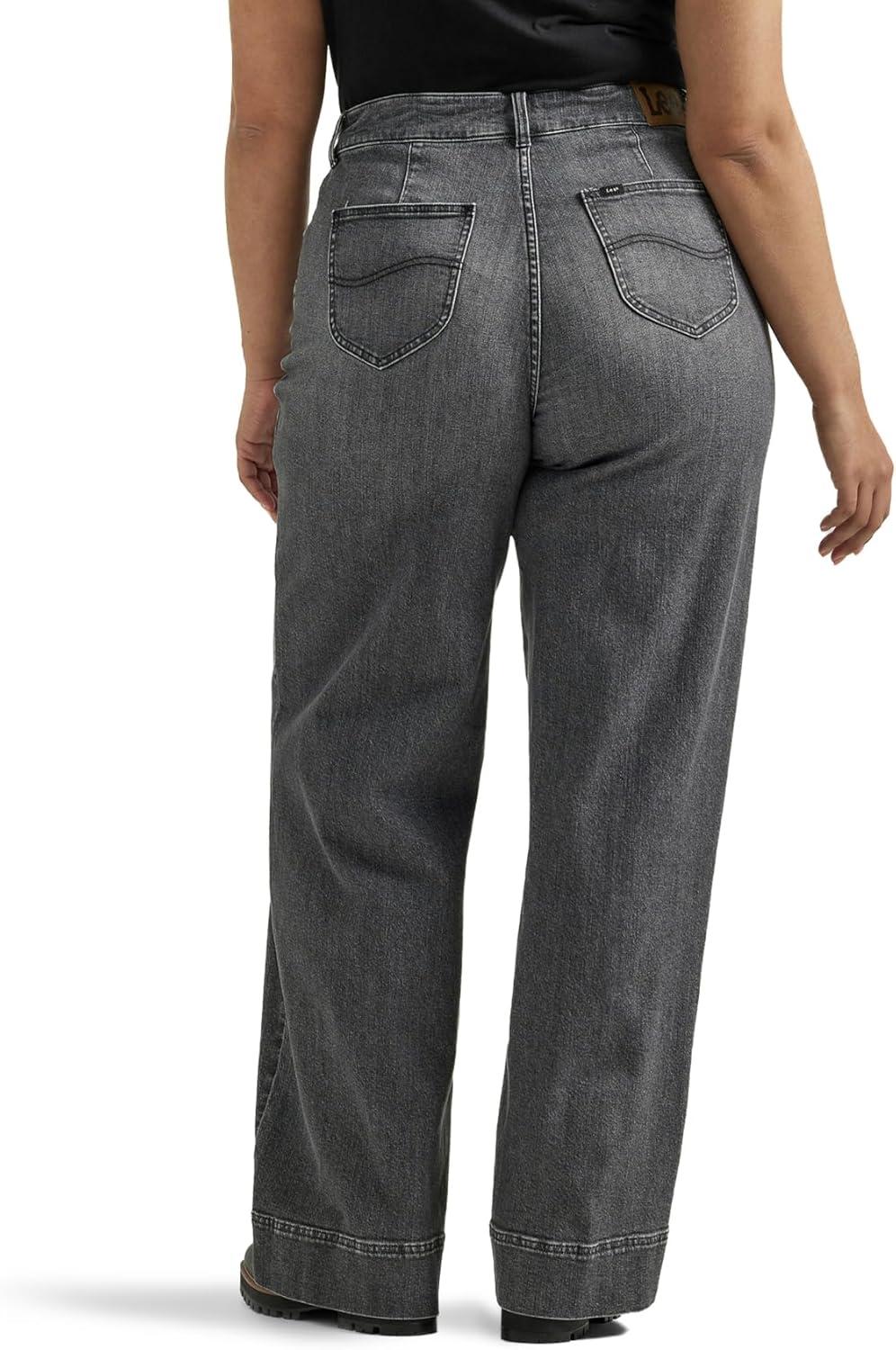 imageLee Womens Plus Size Legendary High Rise Trouser JeansBlurred Darks