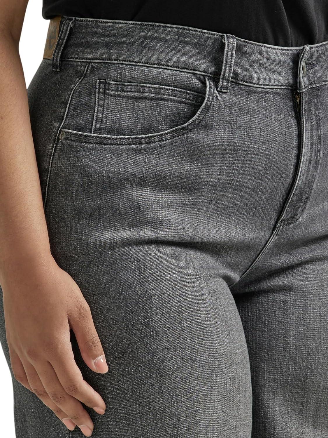 imageLee Womens Plus Size Legendary High Rise Trouser JeansBlurred Darks