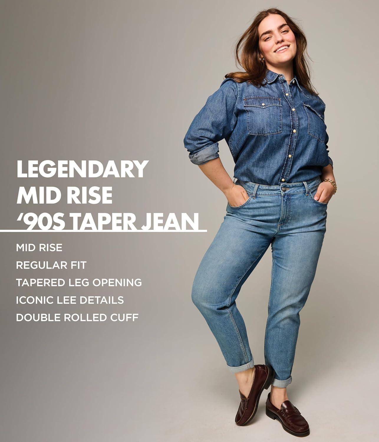 imageLee Womens Plus Size Legendary Mid Rise 90s Taper JeanLesson Learned
