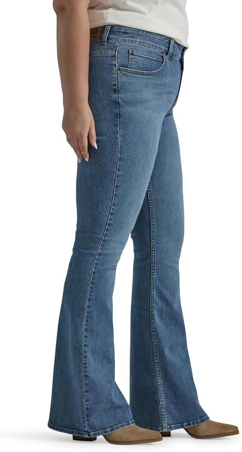 imageLee Womens Plus Size Legendary Mid Rise Flare JeanElevated Retro