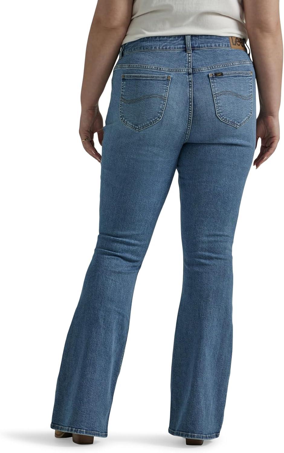 imageLee Womens Plus Size Legendary Mid Rise Flare JeanElevated Retro