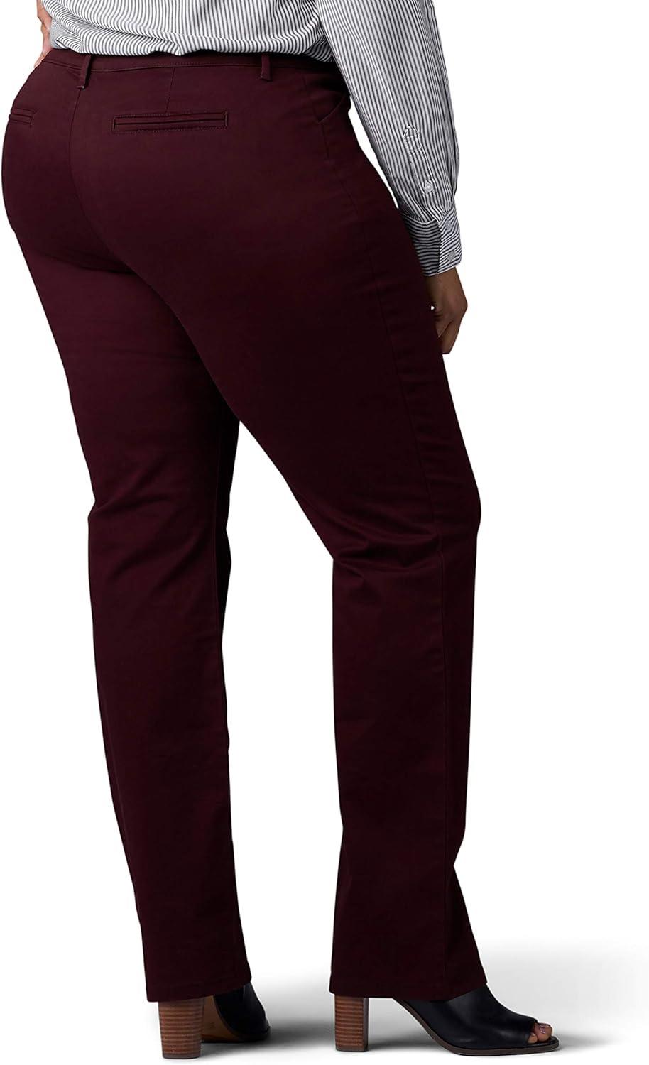 imageLee Womens Plus Size Relaxed Fit All Day Straight Leg PantRaisin