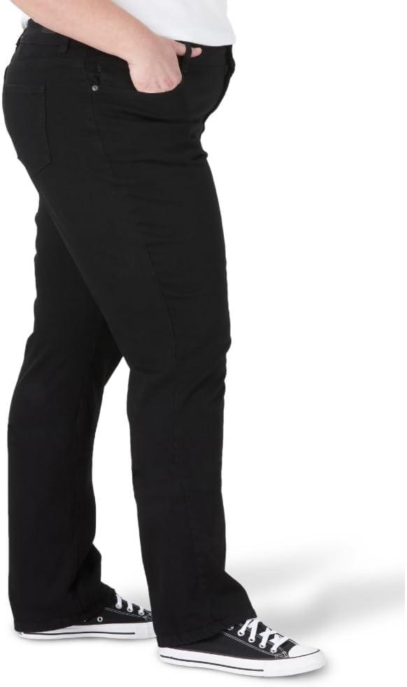 imageLee Womens Plus Size Relaxed Fit Straight Leg JeanBlack Onyx