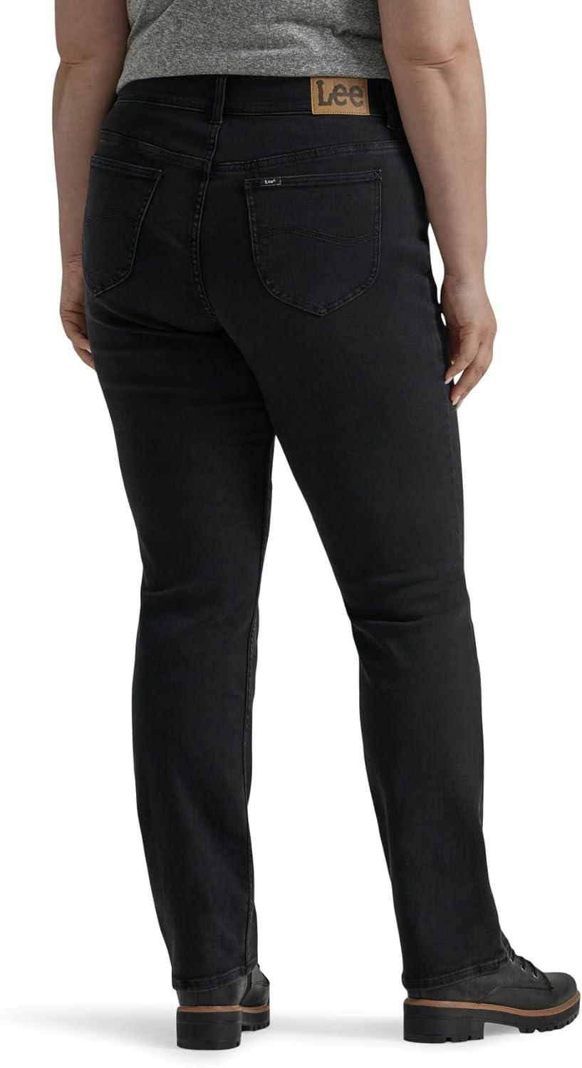 imageLee Womens Plus Size Ultra Lux Comfort with Flex Motion Straight Leg JeanMidnight Bloom