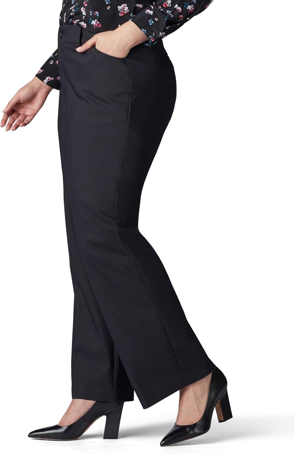 imageLee Womens Plus Size Ultra Lux Comfort with Flex Motion Trouser PantBlack
