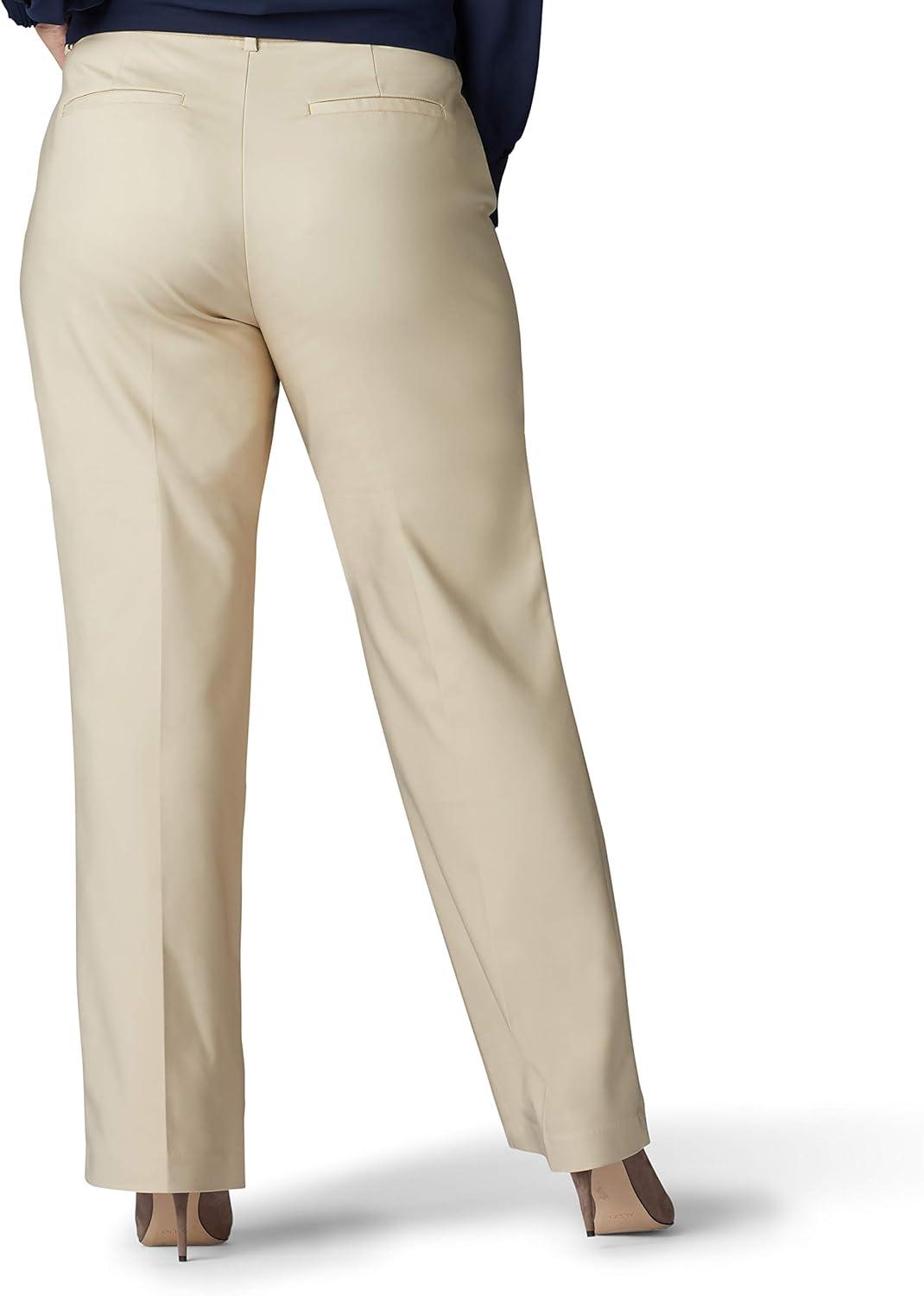 imageLee Womens Plus Size Ultra Lux Comfort with Flex Motion Trouser PantBungalow Khaki