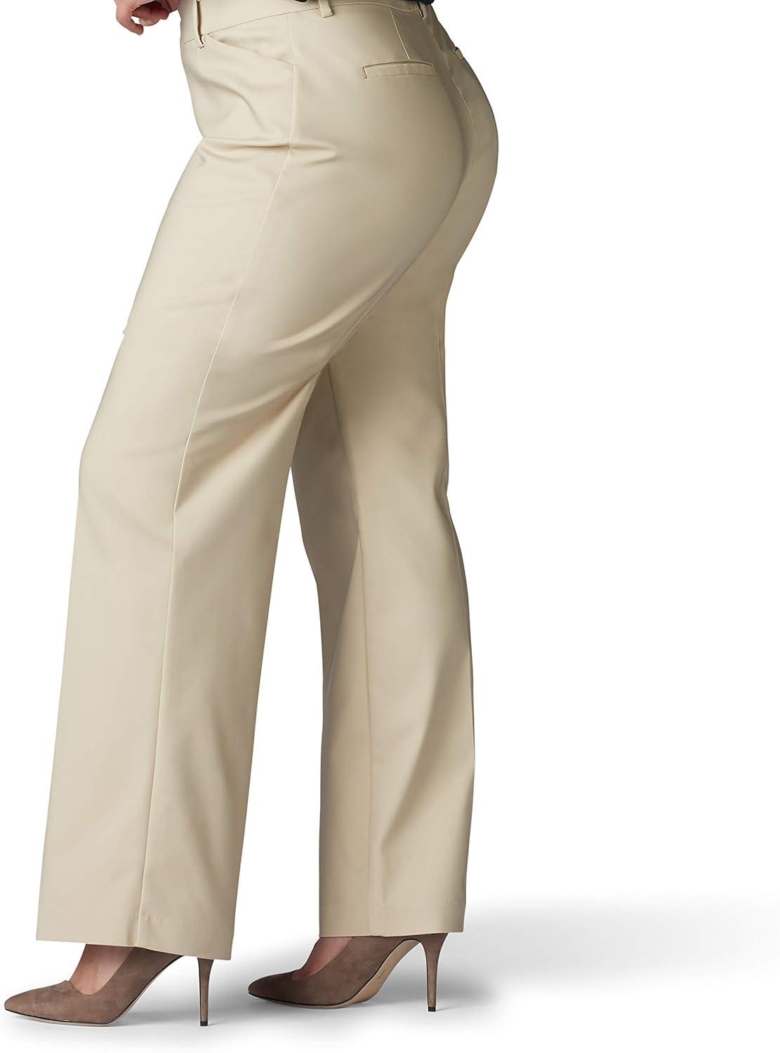 imageLee Womens Plus Size Ultra Lux Comfort with Flex Motion Trouser PantBungalow Khaki