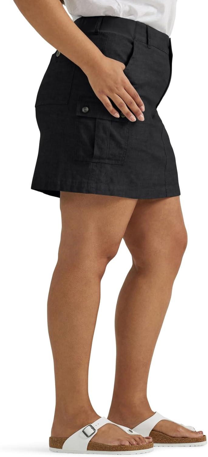 imageLee Womens Plus Size Ultra Lux Comfort with Flex To Go Cargo SkortBlack