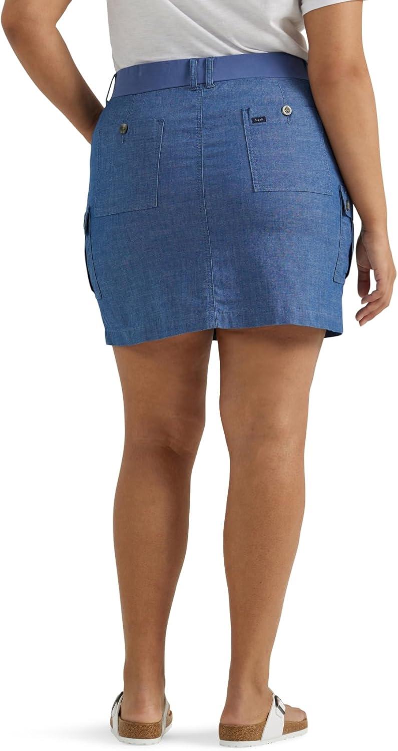 imageLee Womens Plus Size Ultra Lux Comfort with Flex To Go Cargo SkortChambray