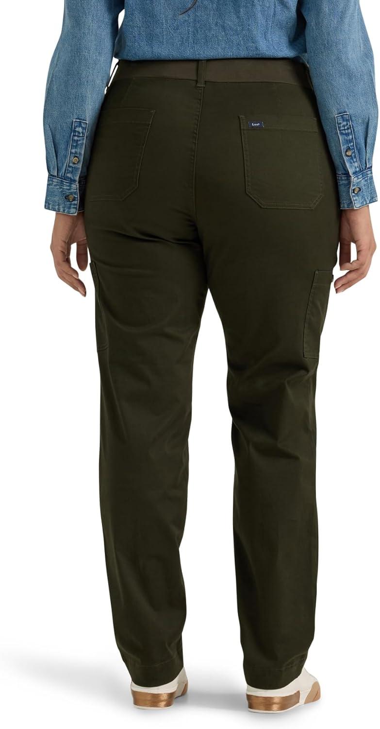 imageLee Womens Plus Size Ultra Lux Comfort with Flextogo Utility PantDark Olive Night