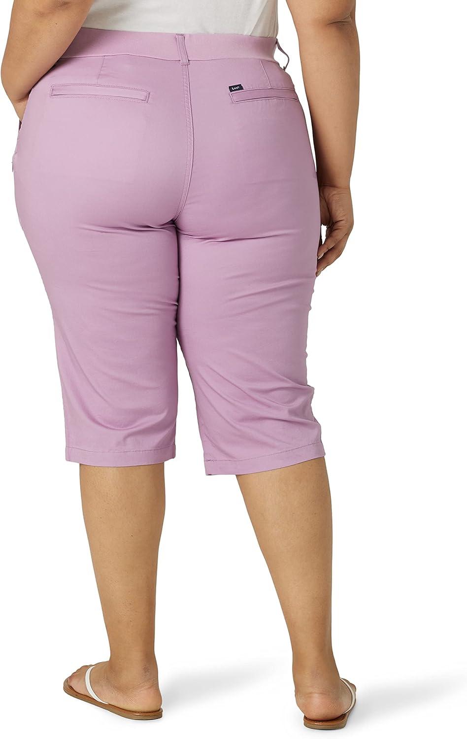 imageLee Womens Plus Size Ultra Lux Comfort with Flextogo Utility Skimmer Capri PantPlum