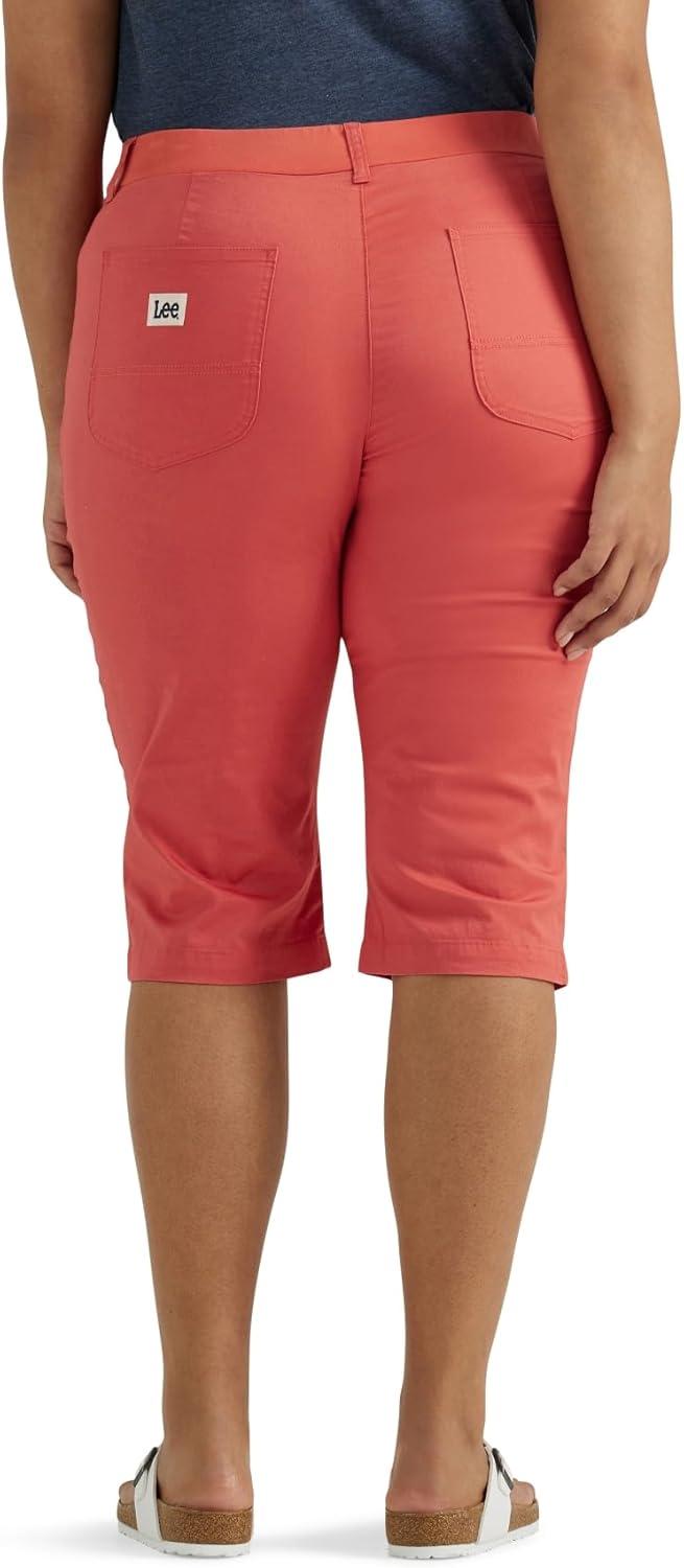imageLee Womens Plus Size Ultra Lux Comfort with Flextogo Utility Skimmer Capri PantPoppy