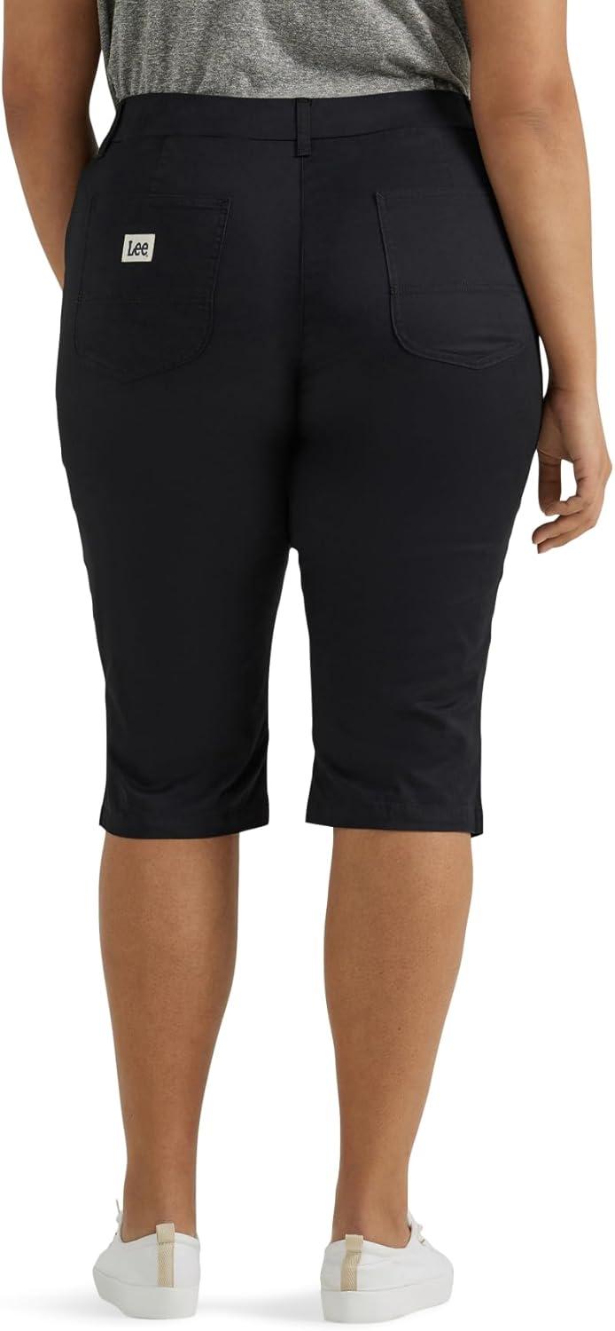 imageLee Womens Plus Size Ultra Lux Comfort with Flextogo Utility Skimmer Capri PantUnionall Black