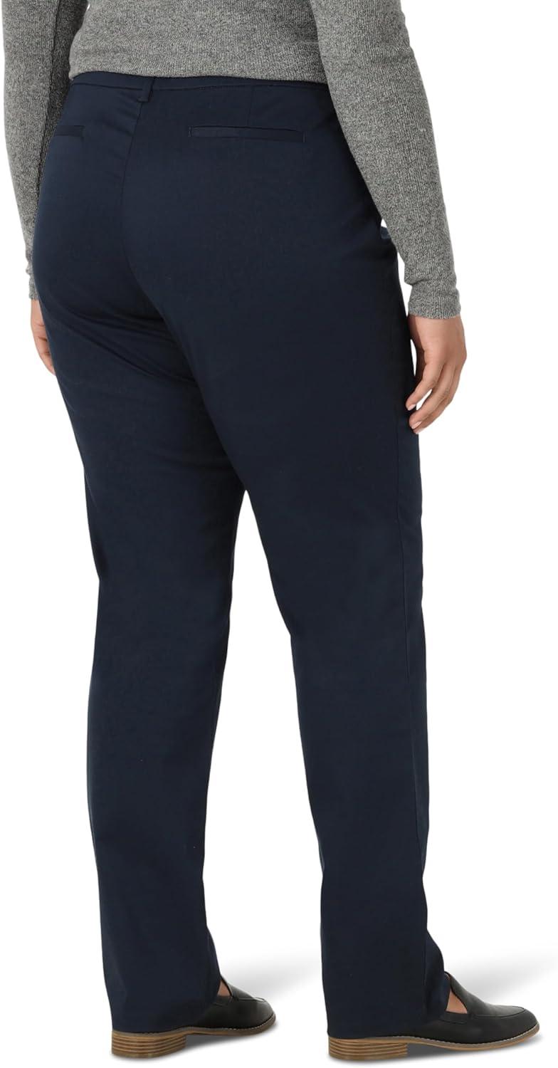imageLee Womens Plus Size Wrinkle Free Relaxed Fit Straight Leg PantImperial Blue