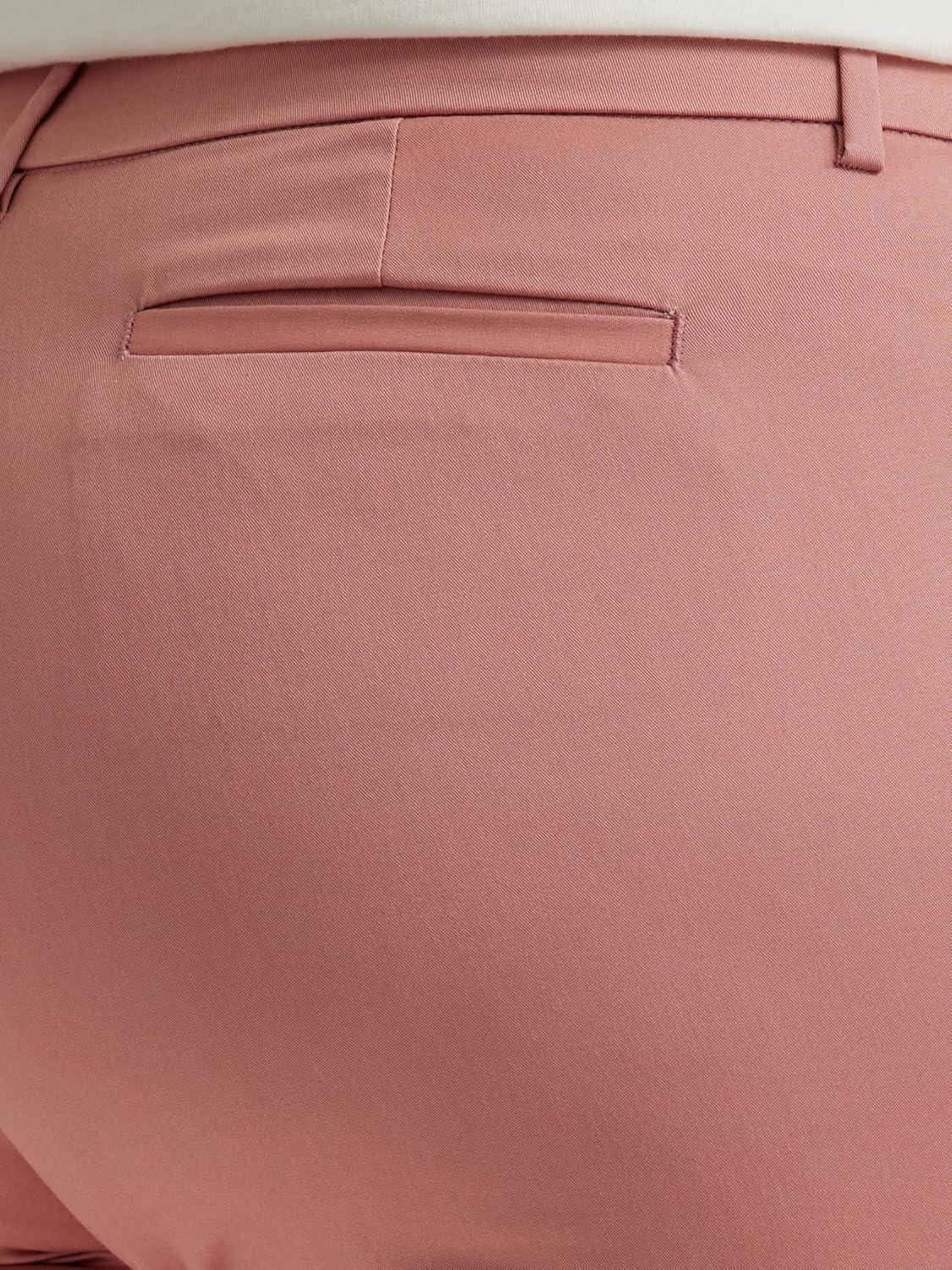 imageLee Womens Plus Size Wrinkle Free Relaxed Fit Straight Leg PantMallory Med PinkRose