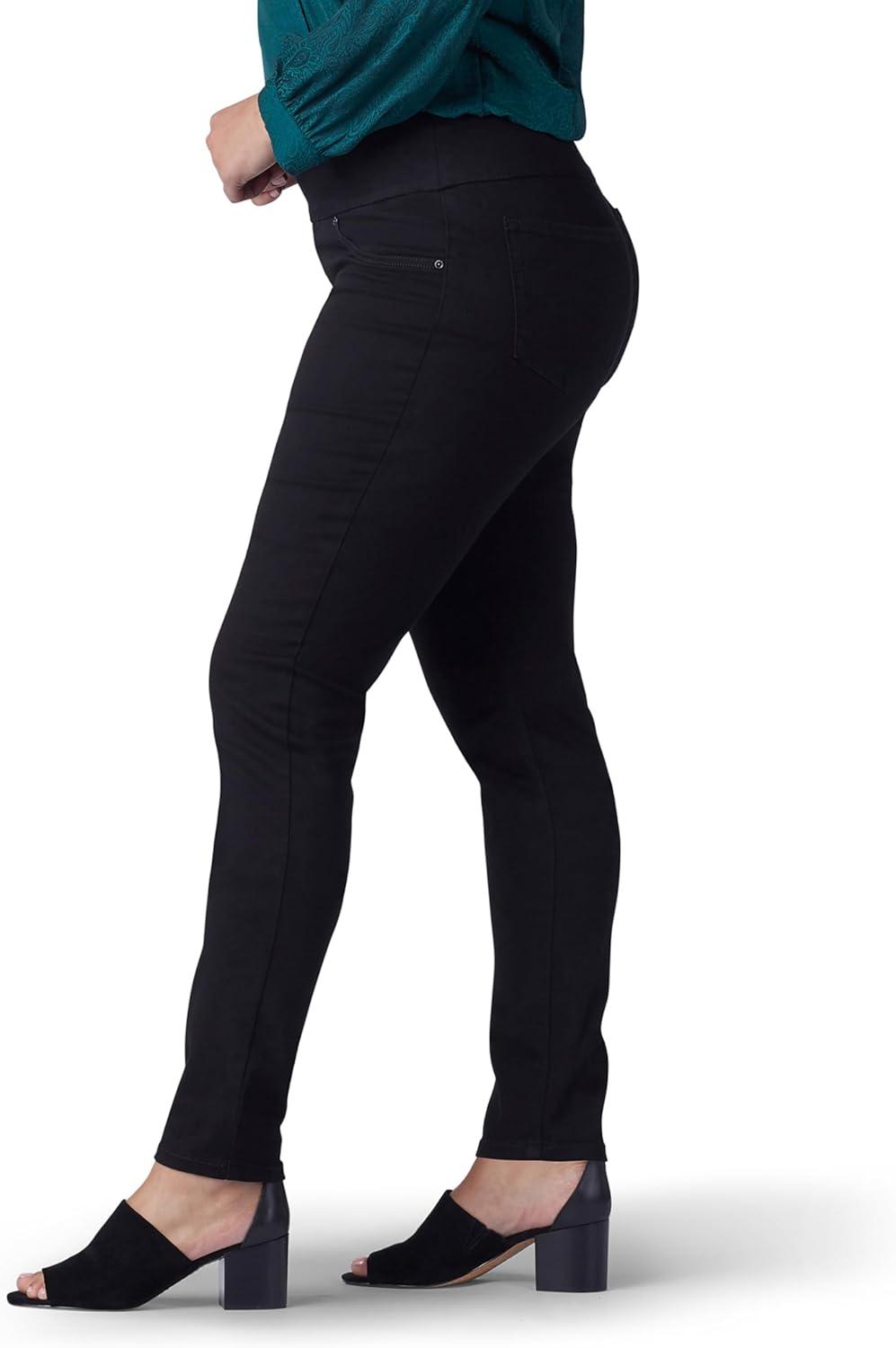 imageLee Womens PlusSize Sculpting Slim Fit Skinny Leg Pull on JeanBlack