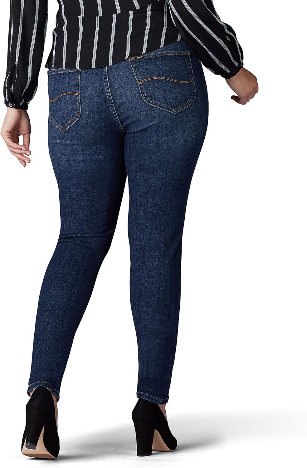 imageLee Womens PlusSize Sculpting Slim Fit Skinny Leg Pull on JeanLandslide