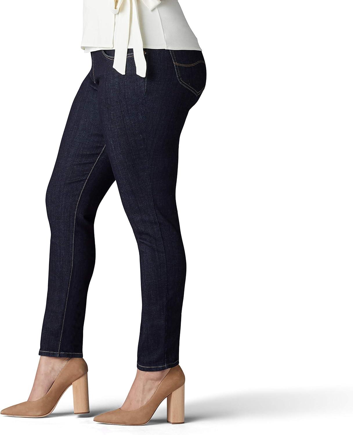 imageLee Womens PlusSize Sculpting Slim Fit Skinny Leg Pull on JeanSlumber