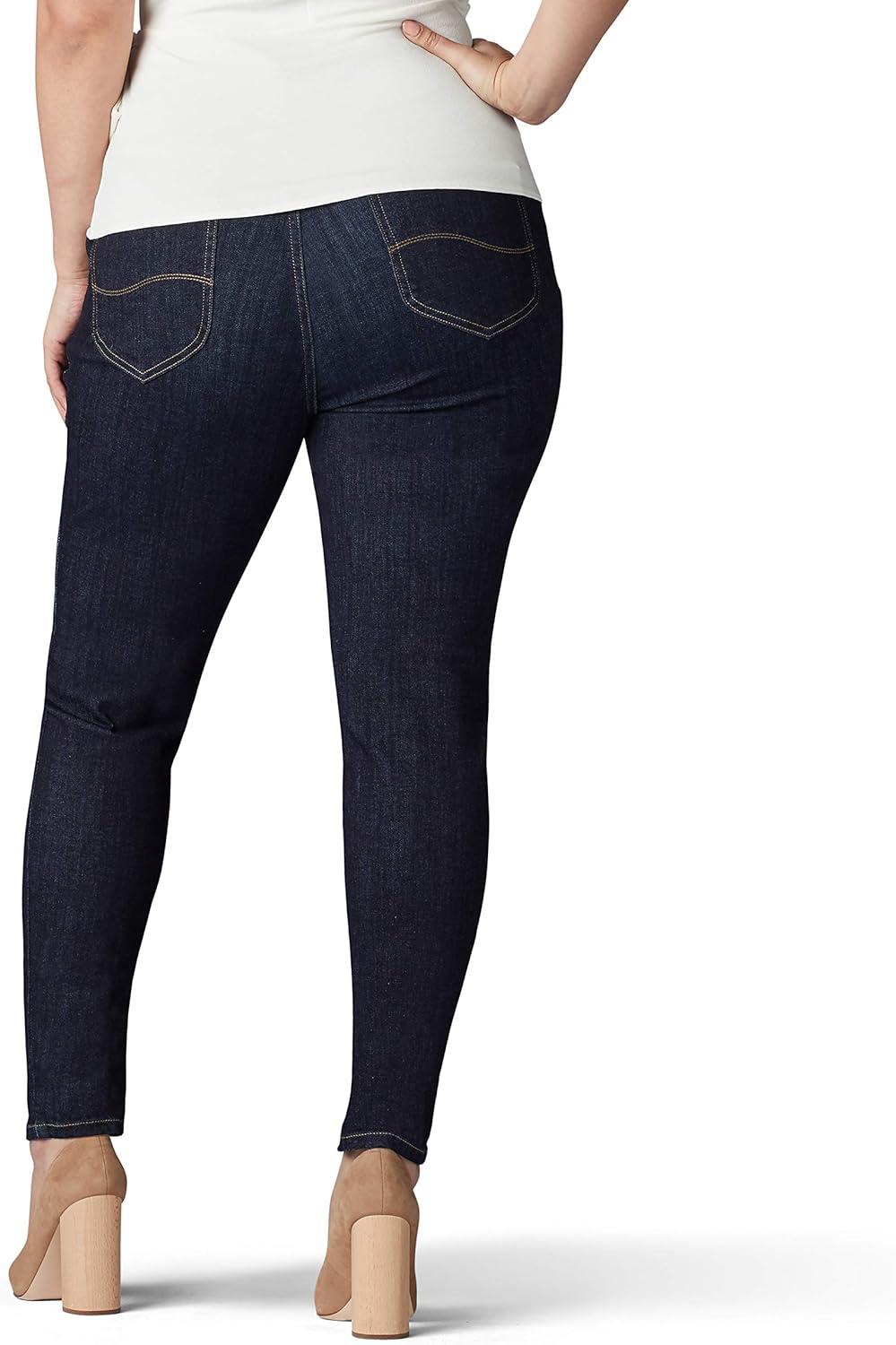 imageLee Womens PlusSize Sculpting Slim Fit Skinny Leg Pull on JeanSlumber