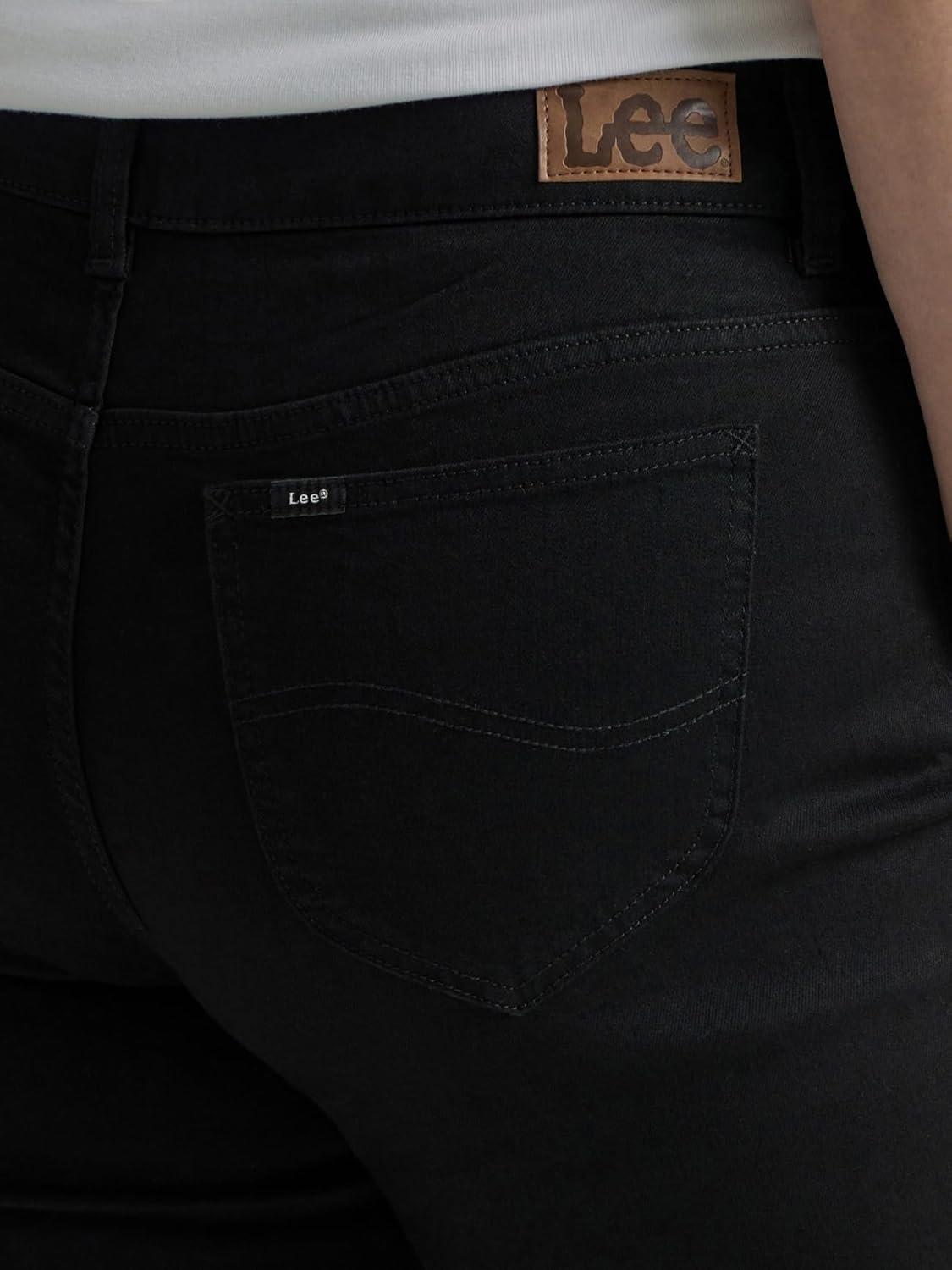 imageLee Womens Regular Fit Straight Leg JeanBlack