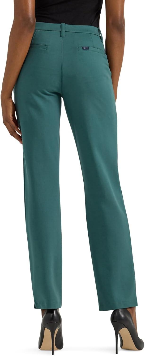 imageLee Womens Ultra Lux Comfort Any Wear Side Vent Ankle PantAlgae