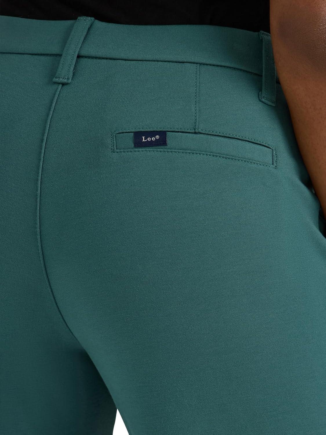 imageLee Womens Ultra Lux Comfort Any Wear Side Vent Ankle PantAlgae