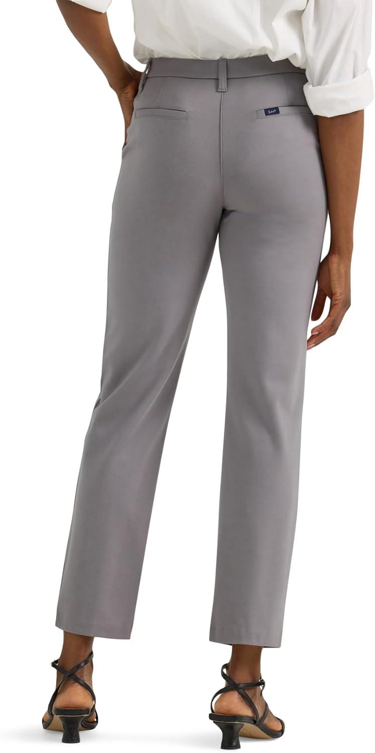 imageLee Womens Ultra Lux Comfort Any Wear Side Vent Ankle PantHd Gray