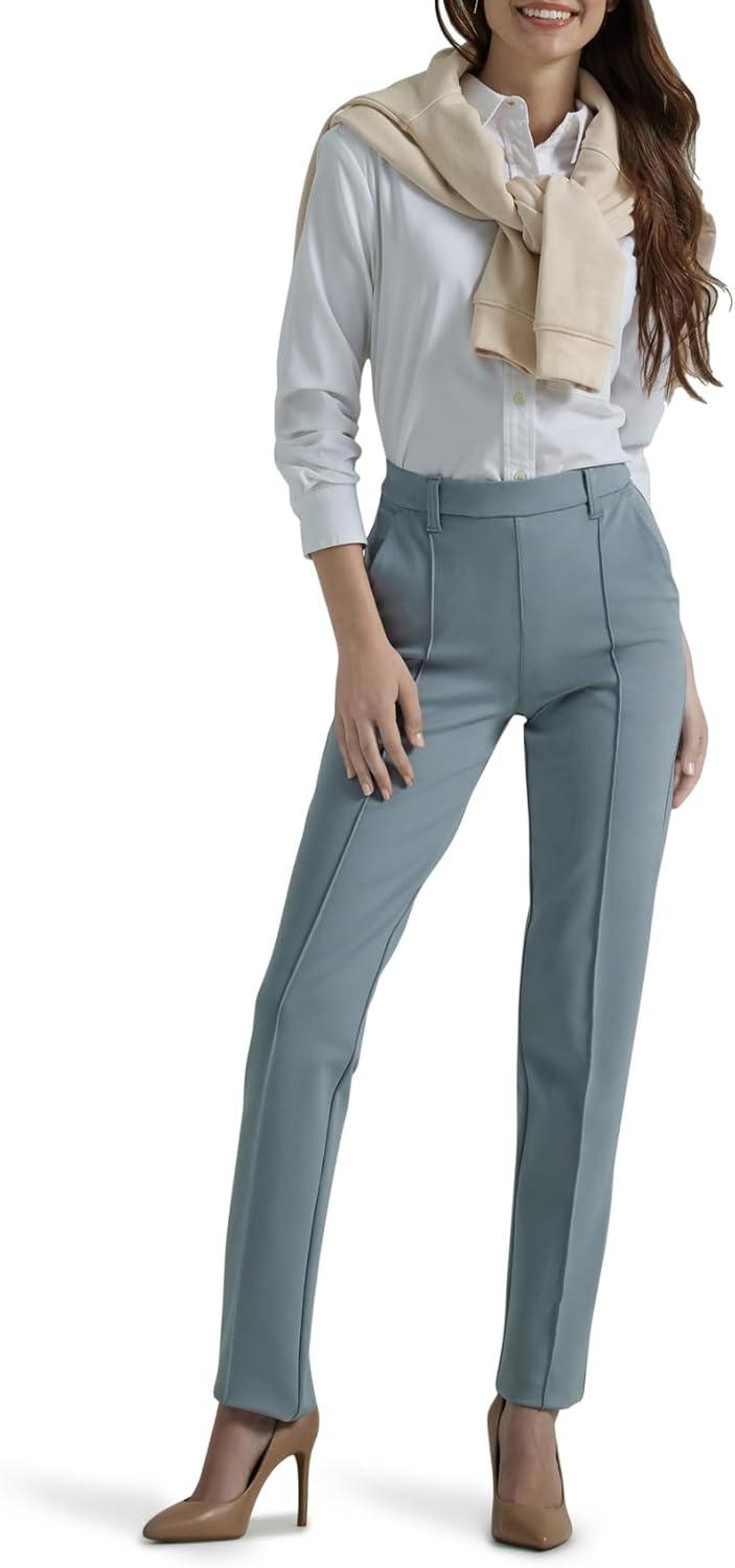 imageLee Womens Ultra Lux Comfort Any Wear Straight Leg PantConcrete Gray