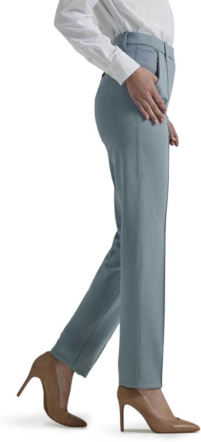 imageLee Womens Ultra Lux Comfort Any Wear Straight Leg PantConcrete Gray