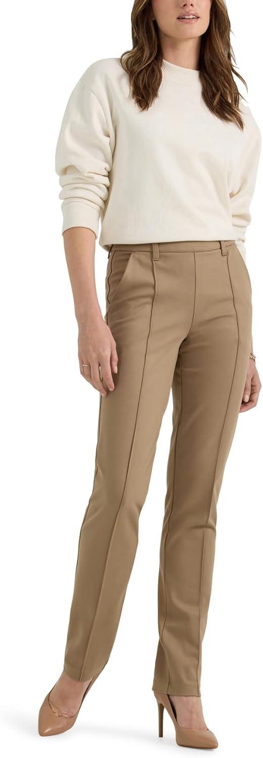 imageLee Womens Ultra Lux Comfort Any Wear Straight Leg PantOscar Khaki