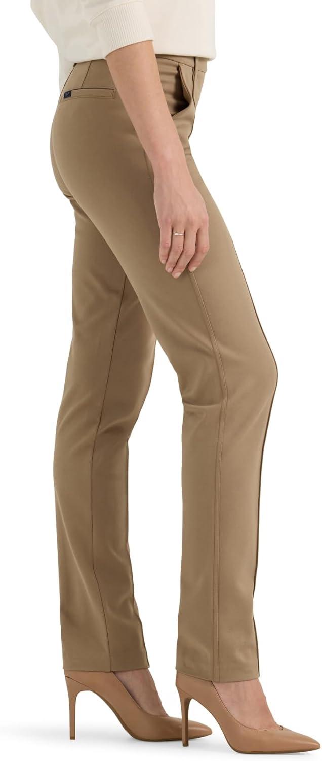 imageLee Womens Ultra Lux Comfort Any Wear Straight Leg PantOscar Khaki