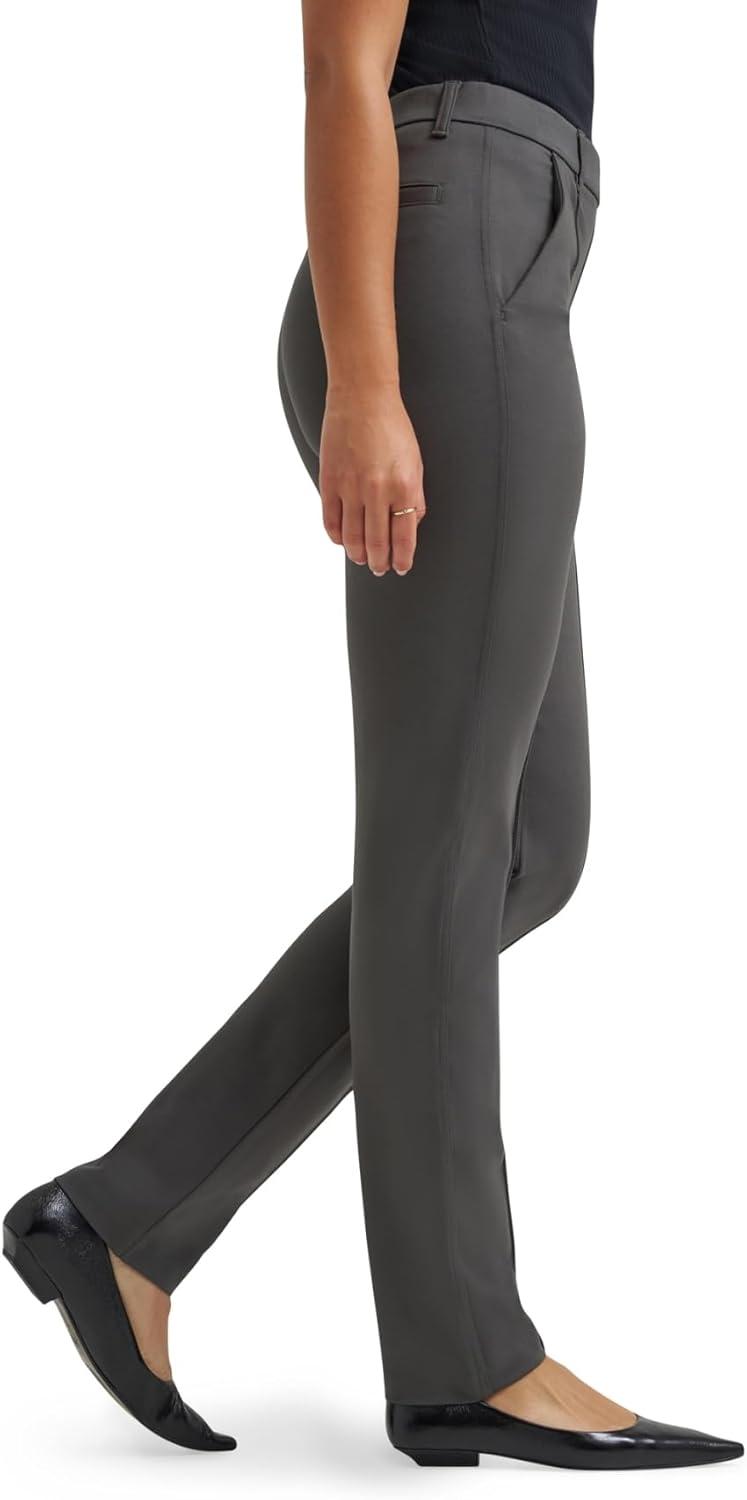 imageLee Womens Ultra Lux Comfort Any Wear Straight Leg PantStatic Gray