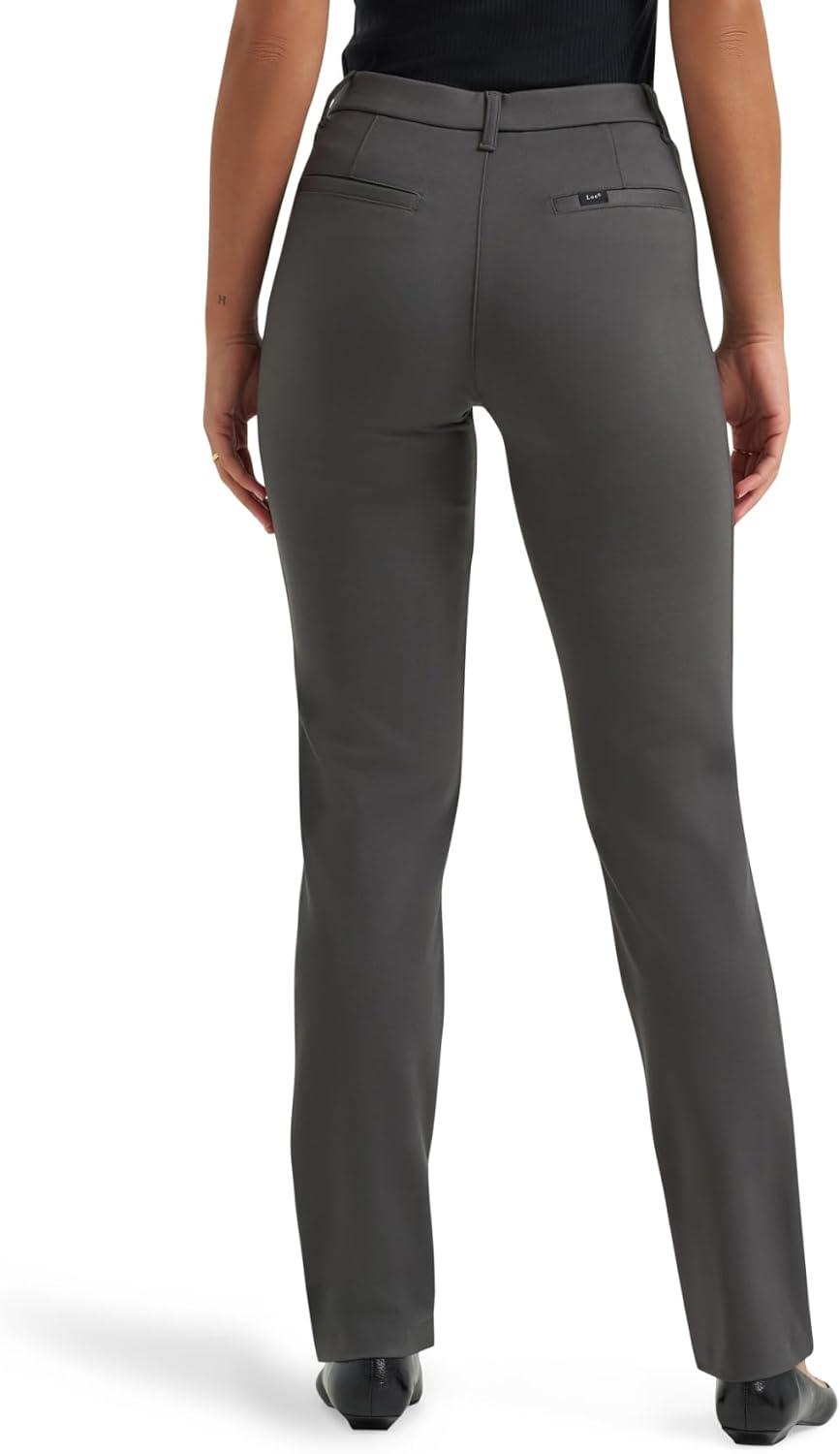 imageLee Womens Ultra Lux Comfort Any Wear Straight Leg PantStatic Gray