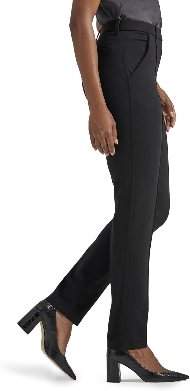 imageLee Womens Ultra Lux Comfort Any Wear Straight Leg PantUnionall Black