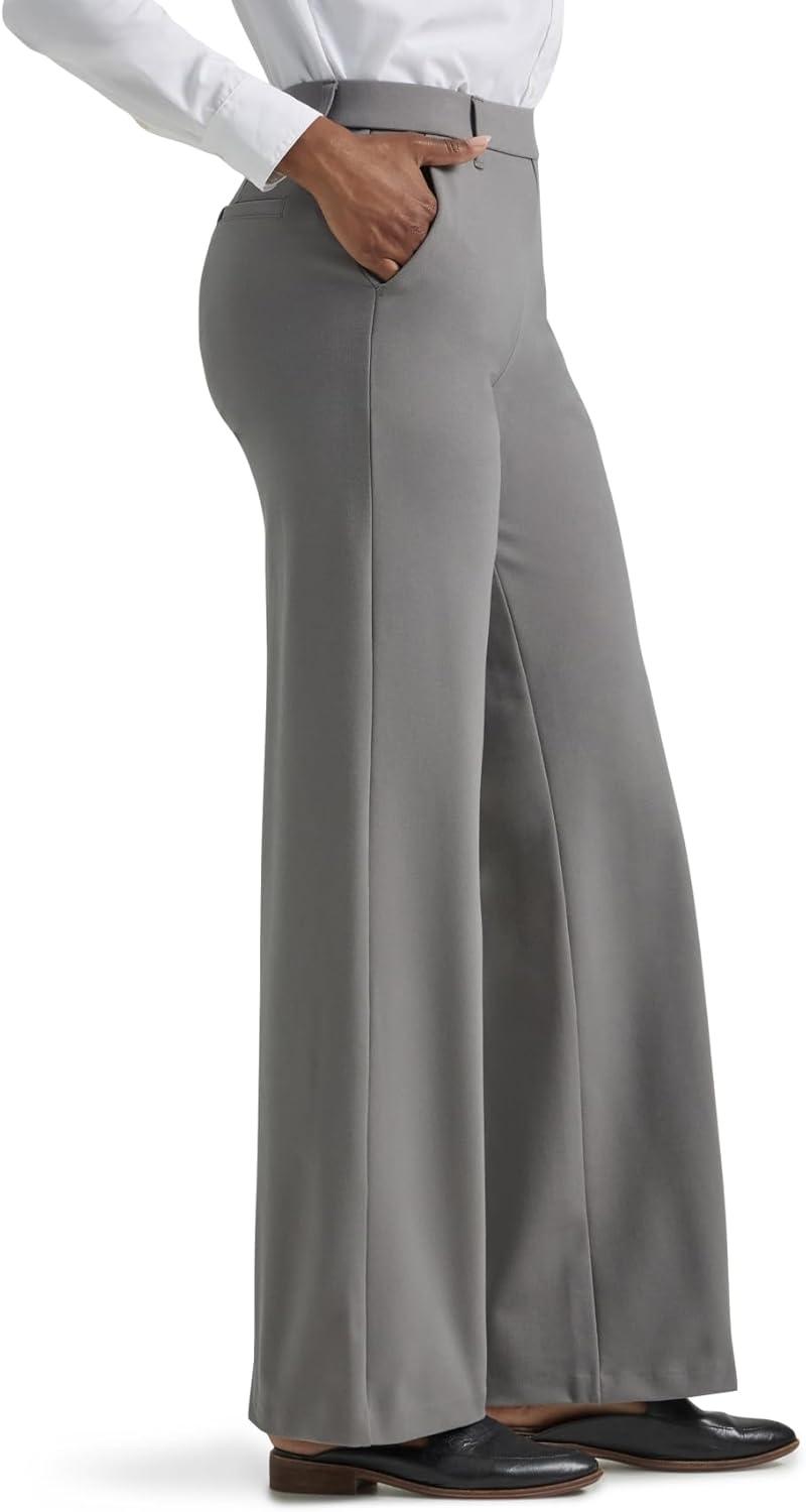 imageLee Womens Ultra Lux Comfort Any Wear Wide Leg PantHd Gray