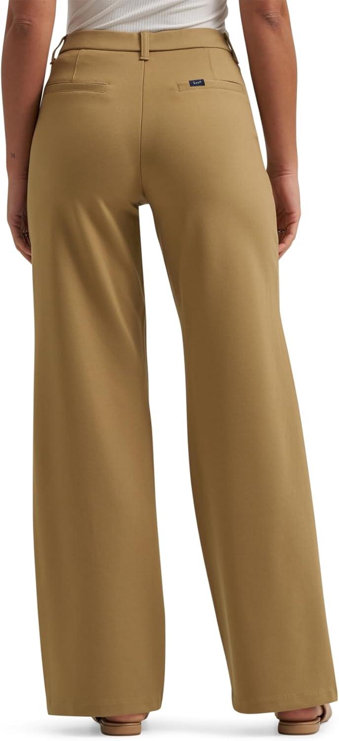 imageLee Womens Ultra Lux Comfort Any Wear Wide Leg PantKhaki