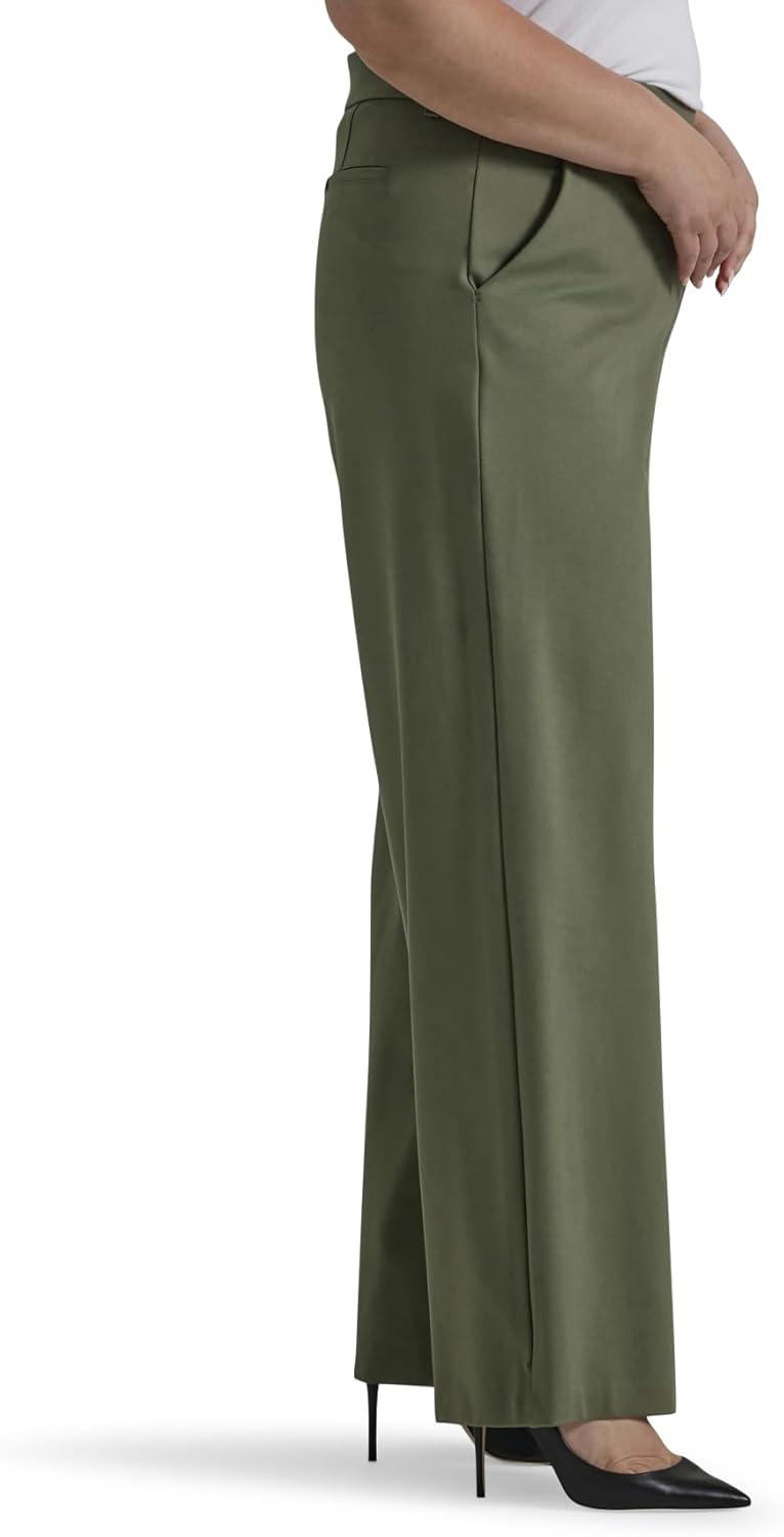imageLee Womens Ultra Lux Comfort Any Wear Wide Leg PantOlive Grove