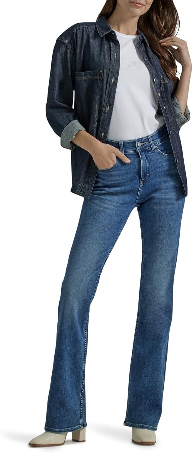 imageLee Womens Ultra Lux Comfort with Flex Motion Bootcut JeanIndigo Facet