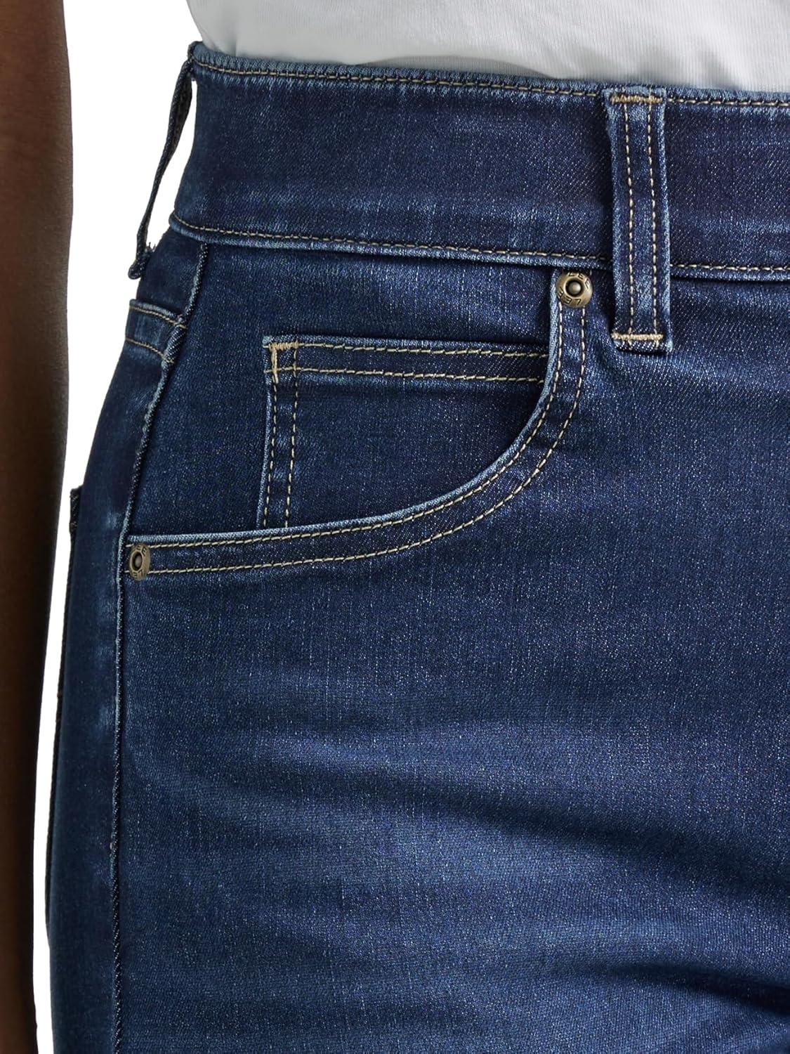 imageLee Womens Ultra Lux Comfort with Flex Motion Skinny Leg Jean with Ever FitDeepest Dark